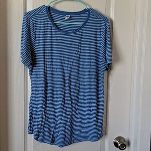 Blue and white stripped shirt